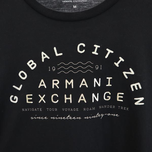 アルマーニエクスチェンジ プリント 半袖 Tシャツ M ブラック系 ARMANI EXCHANGE レディース