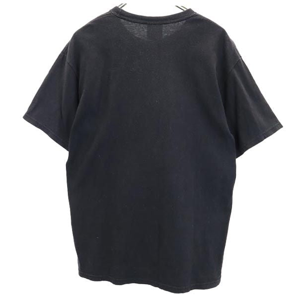Hanes ヘインズ プリント マイケルジャクソン 半袖 Tシャツ M ブラック系 バンT メンズ