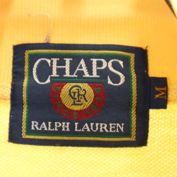 CHAPS チャップス 90s オールド 半袖 ポロシャツ M イエロー 鹿の子 メンズ