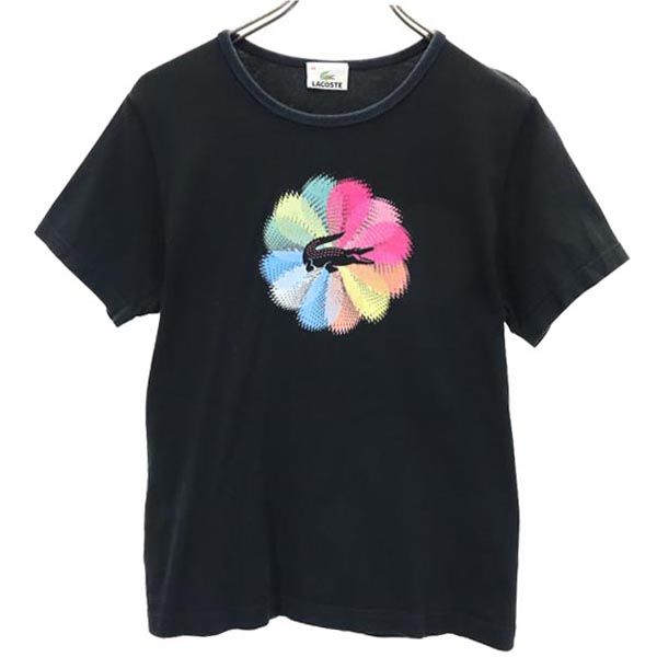LACOSTE ラコステ 半袖 Tシャツ 44 ブラック レディース