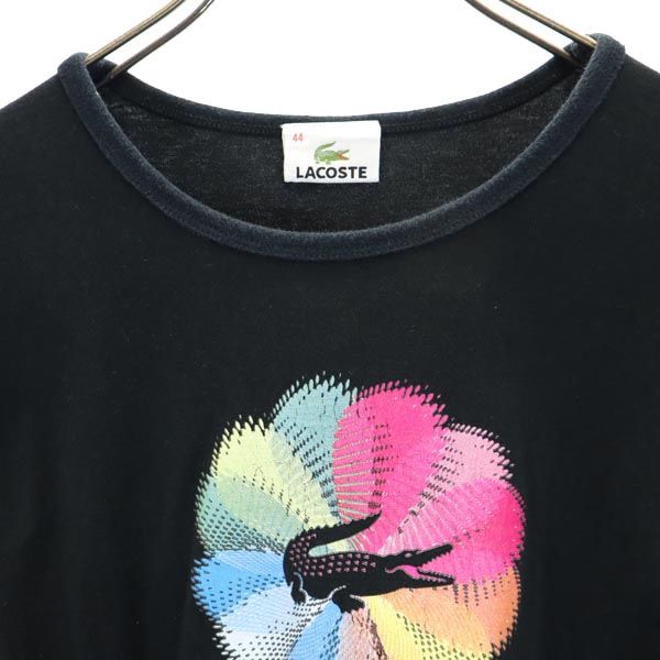 LACOSTE ラコステ 半袖 Tシャツ 44 ブラック レディース