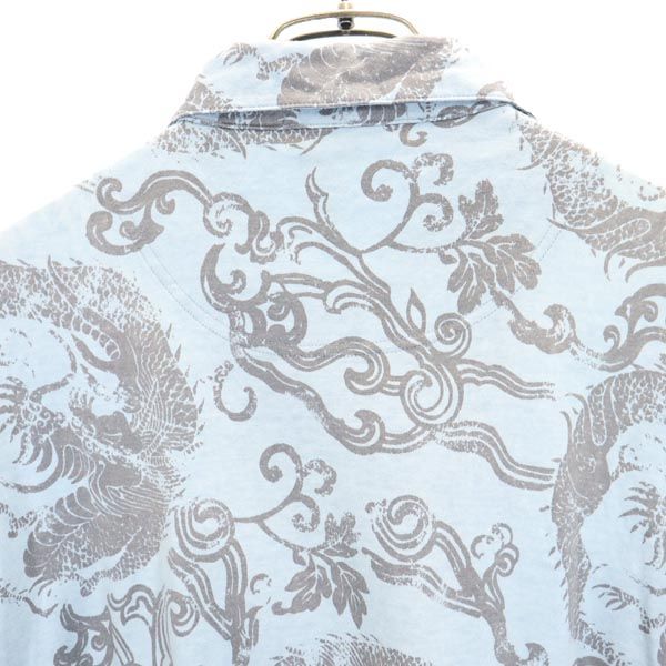 KENZO ケンゾー ゴルフ 日本製 半袖 ハーフジップ ポロシャツ 4 青系 GOLF メンズ