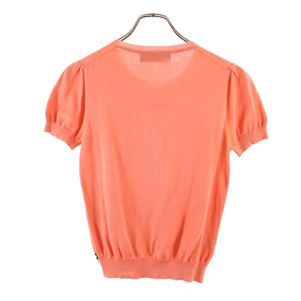 ポールスミス 半袖 カーディガン M オレンジ Paul Smith BLACK LABE レディース