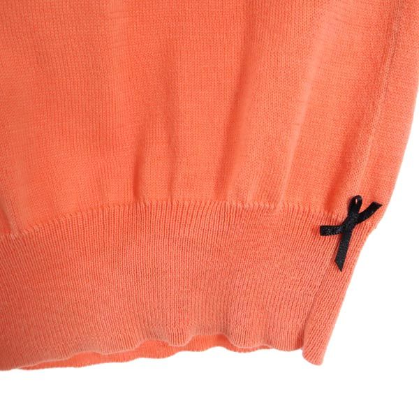 ポールスミス 半袖 カーディガン M オレンジ Paul Smith BLACK LABE レディース