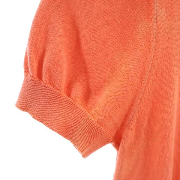 ポールスミス 半袖 カーディガン M オレンジ Paul Smith BLACK LABE レディース