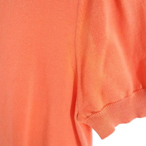 ポールスミス 半袖 カーディガン M オレンジ Paul Smith BLACK LABE レディース