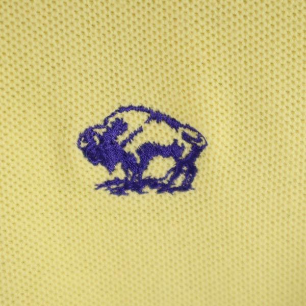 Pherrow's フェローズ 日本製 半袖 ポロシャツ 40 黄×グレー メンズ