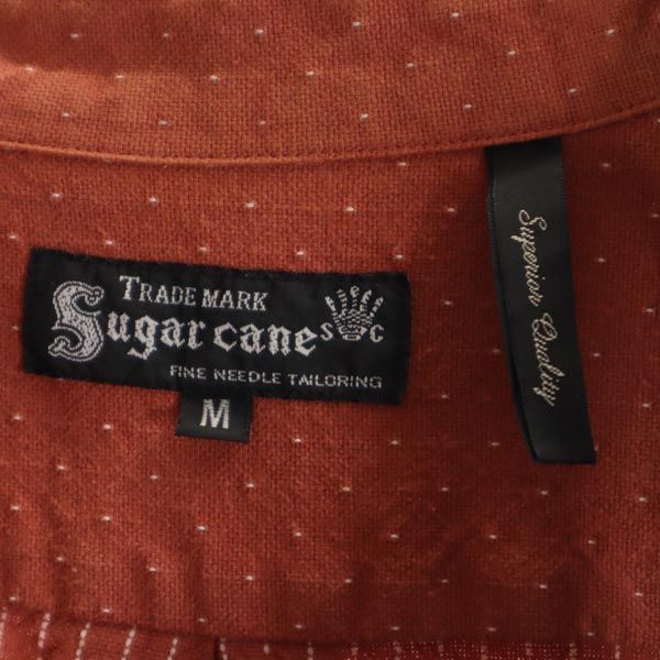 シュガーケーン SC33510 半袖 ボタンダウンシャツ M ブラウン SUGAR CANE メンズ