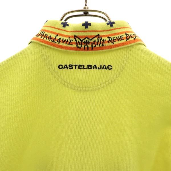 JC de CASTELBAJAC カステルバジャック 日本製 半袖 ポロシャツ 1 イエロー 鹿の子 レディース
