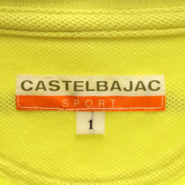 JC de CASTELBAJAC カステルバジャック 日本製 半袖 ポロシャツ 1 イエロー 鹿の子 レディース