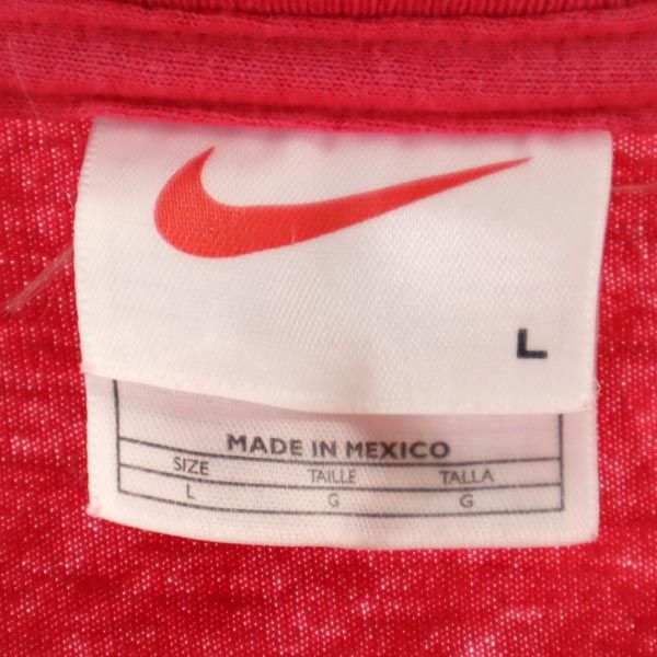 NIKE ナイキ 90s 00s 白タグ オールド 半袖 クルーネック Tシャツ L レッド メンズ