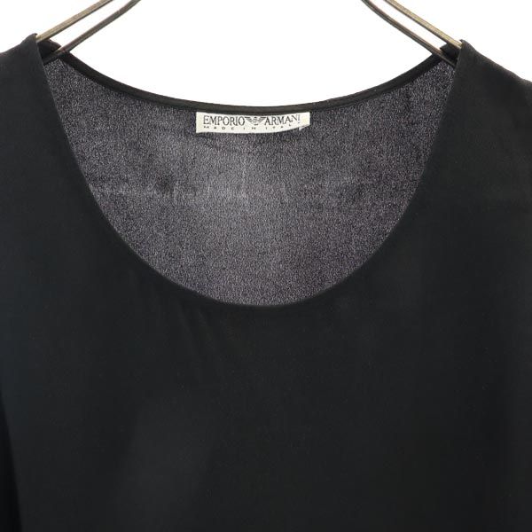 Emporio Armani エンポリオアルマーニ イタリア製 ノースリーブ タンクトップ 42 ブラック系 レディース