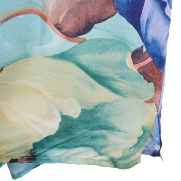 未使用 ケンゾー 日本製 花柄 ゴルフ 半袖 オープンカラーシャツ 2 KENZO GOLF レディース