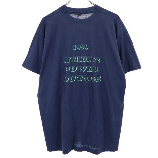 スクリーンスターズ 80s ヴィンテージ USA製 半袖 Tシャツ XXL ネイビー SCREEN STARS ビッグサイズ メンズ