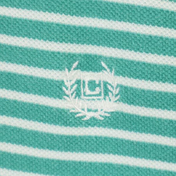 CHAPS チャップス ボーダー 半袖 ポロシャツ XLT/TGL グリーン系 鹿の子 メンズ