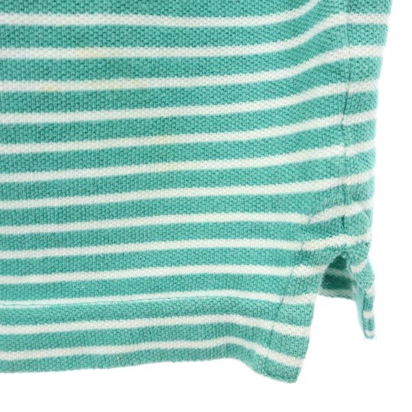 CHAPS チャップス ボーダー 半袖 ポロシャツ XLT/TGL グリーン系 鹿の子 メンズ