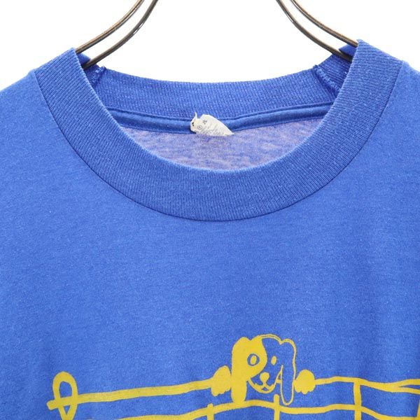 スクリーンスターズ 80s 90s ヴィンテージ USA製 半袖 Tシャツ XXL ブルー系 SCREEN STARS メンズ