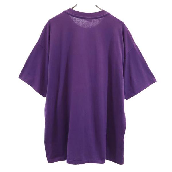 Hanes ヘインズ 90s オールド USA製 半袖 Tシャツ XXL パープル系 ビッグサイズ メンズ