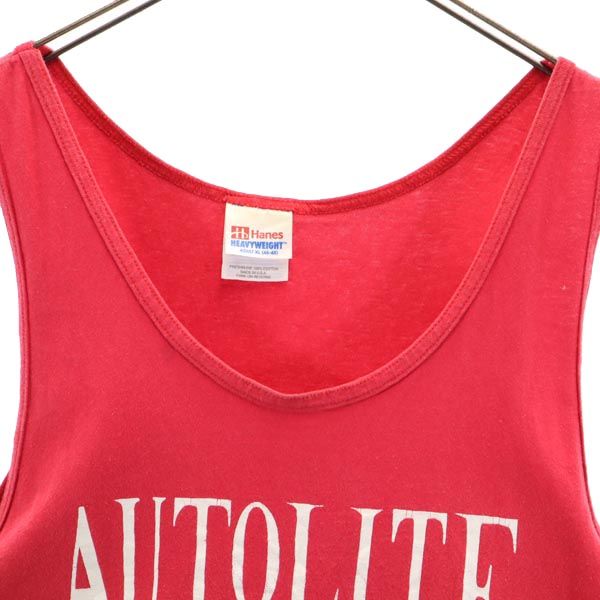Hanes ヘインズ 90s USA製 オールド ノースリーブ タンクトップ XL レッド系 メンズ