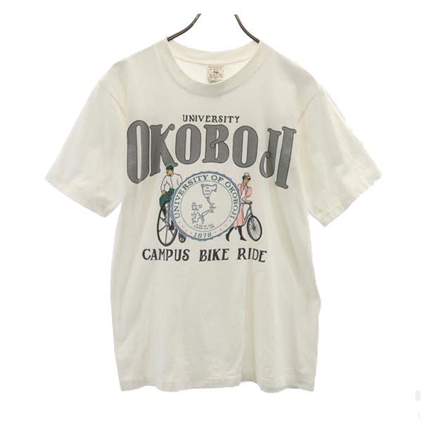 GALT SAND 90s オールド USA製 UNIVERSITY OF OKOBOJI 半袖 Tシャツ L 白系 メンズ