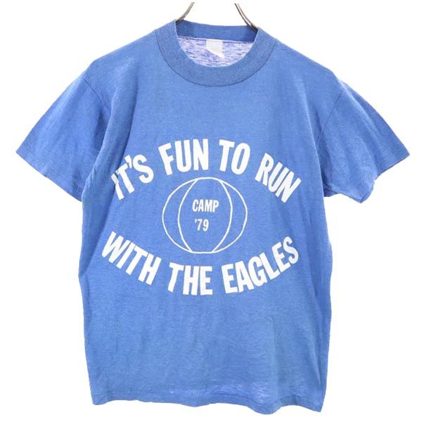 VINTAGE ヴィンテージ 70s 半袖 Tシャツ L ブルー系 メンズ