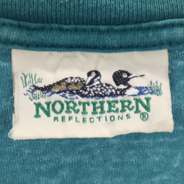 NORTHERN 90s オールド 半袖 Tシャツ グリーン系 メンズ