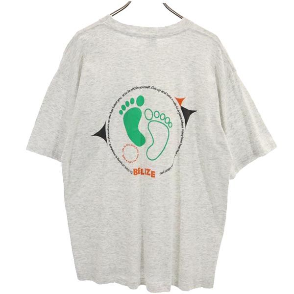 トゥーカン バックプリント 半袖 Tシャツ XXL 杢グレー Toucan ビッグサイズ BELIZE メンズ