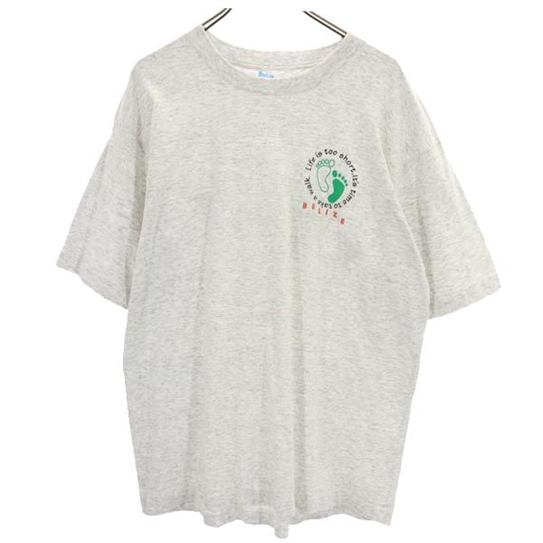 トゥーカン バックプリント 半袖 Tシャツ XXL 杢グレー Toucan ビッグサイズ BELIZE メンズ