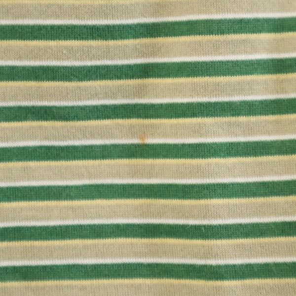 ダックス ボーダー柄 半袖 ポロシャツ L グリーン×ベージュ DAKS メンズ