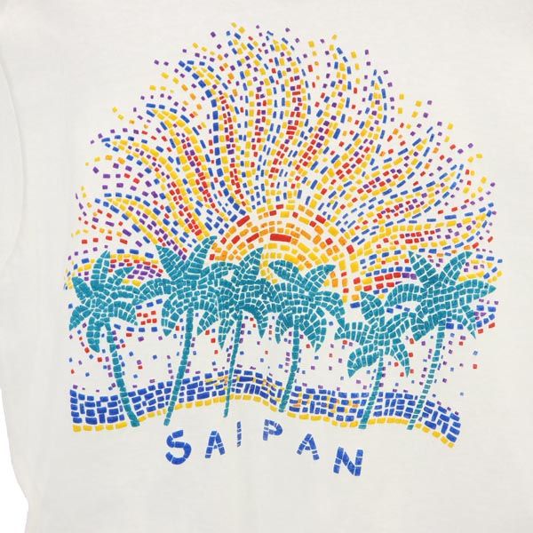 フルーツオブザルーム 90s オールド USA製 3Dプリント 半袖 Tシャツ M ホワイト系 FRUIT OF THE LOOM メンズ