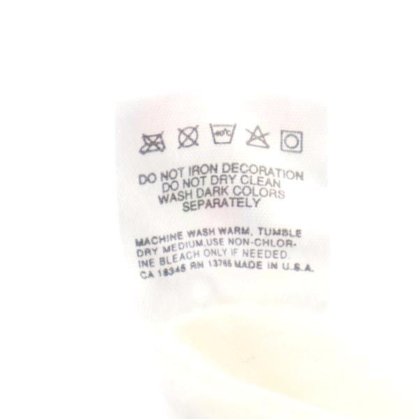 フルーツオブザルーム 90s オールド USA製 3Dプリント 半袖 Tシャツ M ホワイト系 FRUIT OF THE LOOM メンズ