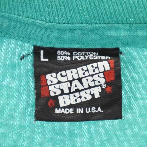 スクリーンスターズ 90s オールド USA製 半袖 Tシャツ L グリーン系 SCREEN STARS メンズ