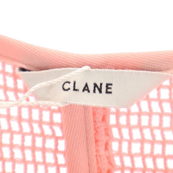 未使用 CLANE クラネ 長袖 カットソー 1 ピンク ルーズ メッシュ ロンT レディース