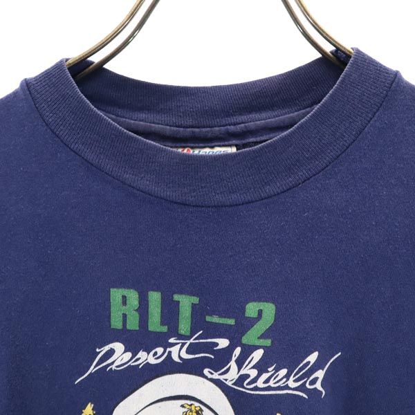 Hanes ヘインズ 80s ヴィンテージ USA製 半袖 Tシャツ S ネイビー系 メンズ