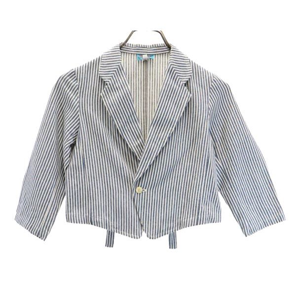 KENZO ケンゾー ストライプ柄 ショートパンツ 上下 セットアップ 120cm ブルー×ホワイト ジャケット パンツ キッズ