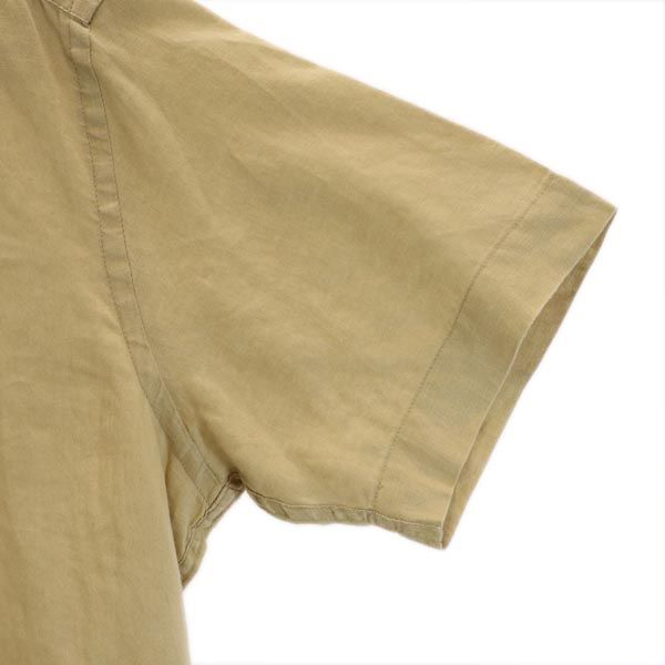 TOMMY HILFIGER トミーヒルフィガー リネン 半袖 ボタンダウンシャツ S ベージュ系 メンズ