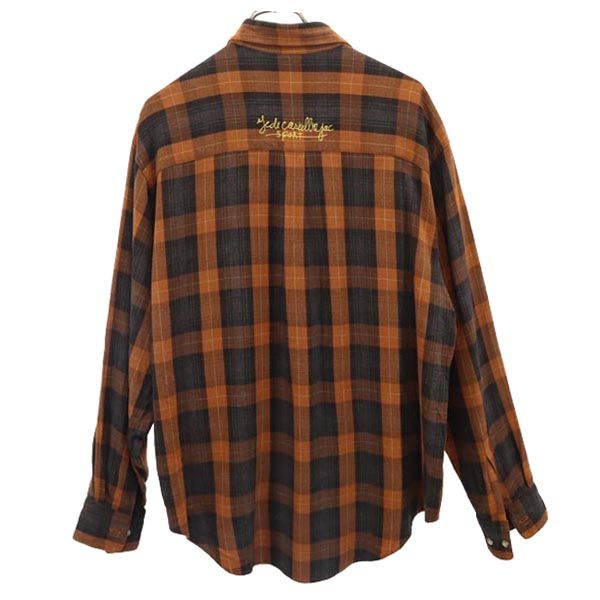 JC de CASTELBAJAC カステルバジャック チェック 長袖 ボタンダウンシャツ 3 ブラウン系 メンズ