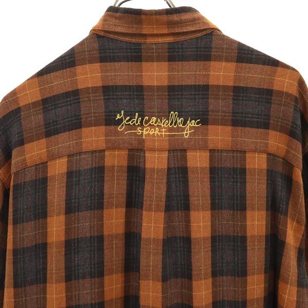 JC de CASTELBAJAC カステルバジャック チェック 長袖 ボタンダウンシャツ 3 ブラウン系 メンズ