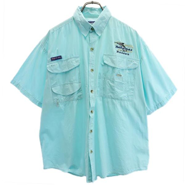 BAHANA BAY 半袖 フィッシング シャツ XXL ブルー系 メンズ
