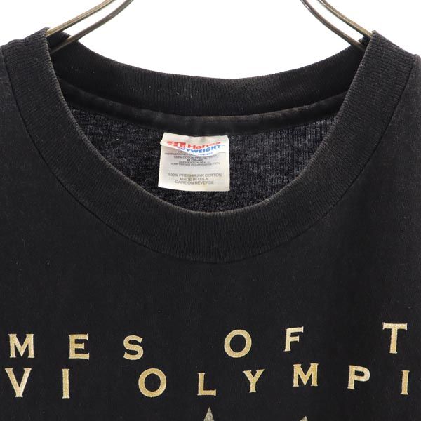 Hanes ヘインズ 90s オールド USA製 アトランタオリンピック 半袖 Tシャツ M ブラック メンズ
