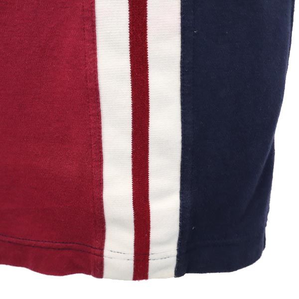 FILA フィラ 半袖 ポロシャツ S ボルドー×ネイビー メンズ