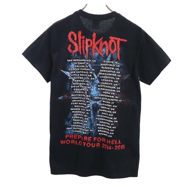 GILDAN ギルダン SLIPKNOT PREPARE FOR HELL 2014-2015 半袖 Tシャツ S ブラック系 スリップノット バンT メンズ