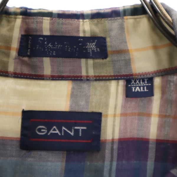 GANT ガント 90s オールド チェック 長袖 ボタンダウンシャツ XXL ビッグサイズ メンズ