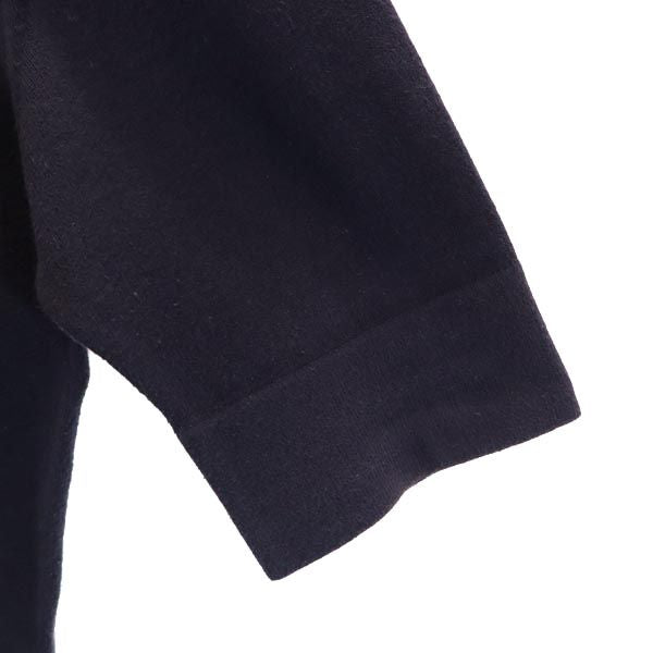 MAX MARA マックスマーラ イタリア製 半袖 タートルネック セーター M ネイビー コットンブレンド ニット レディース