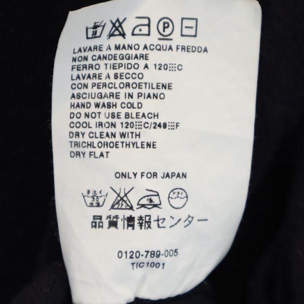 MAX MARA マックスマーラ イタリア製 半袖 タートルネック セーター M ネイビー コットンブレンド ニット レディース