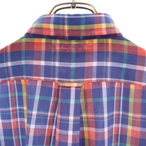 TOWNCRAFT タウンクラフト 90s オールド チェック 長袖 ボタンダウンシャツ XL ネイビー系 メンズ