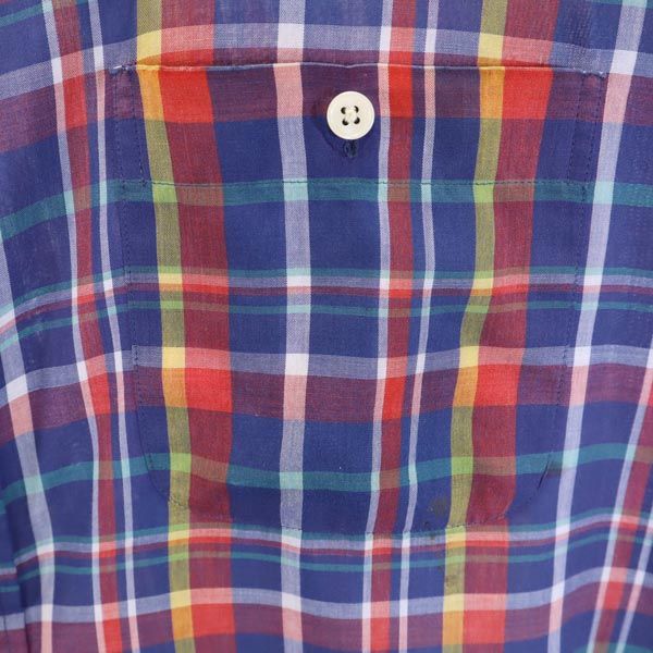 TOWNCRAFT タウンクラフト 90s オールド チェック 長袖 ボタンダウンシャツ XL ネイビー系 メンズ