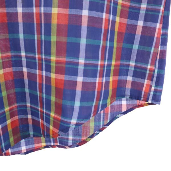 TOWNCRAFT タウンクラフト 90s オールド チェック 長袖 ボタンダウンシャツ XL ネイビー系 メンズ