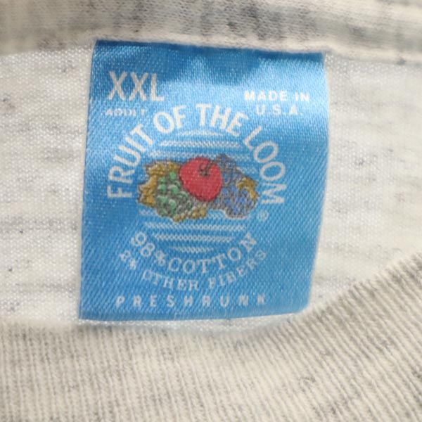 FRUIT OF THE LOOM フルーツオブザルーム 90s オールド USA製 半袖 Tシャツ XXL グレー系 メンズ