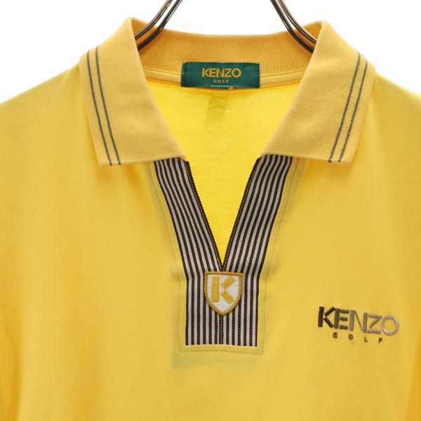 KENZO ケンゾー 日本製 ゴルフ 半袖 ポロシャツ 1 イエロー系 GOLF メンズ